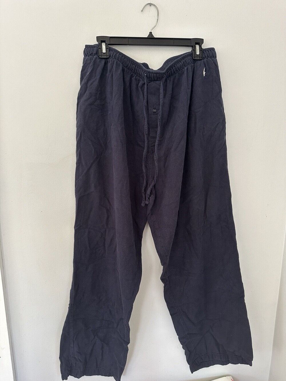 Polo Ralph Lauren Pajama Pants Bottoms Lounge 100 Cotton Sleep Blue Mens XL